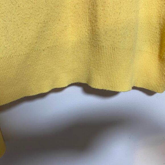Vintage Challenger Yellow Orlon Acrylic V-Neck Women's Sweater Size L - Picture 7 of 10